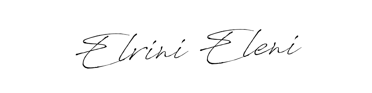 How to make Elrini Eleni signature? Antro_Vectra is a professional autograph style. Create handwritten signature for Elrini Eleni name. Elrini Eleni signature style 6 images and pictures png