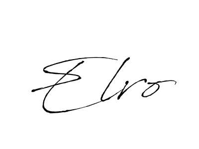 Design your own signature with our free online signature maker. With this signature software, you can create a handwritten (Antro_Vectra) signature for name Elro. Elro signature style 6 images and pictures png