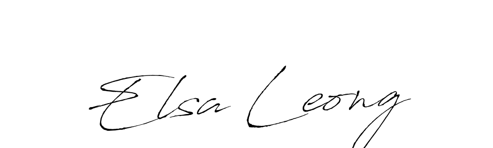 Design your own signature with our free online signature maker. With this signature software, you can create a handwritten (Antro_Vectra) signature for name Elsa Leong. Elsa Leong signature style 6 images and pictures png