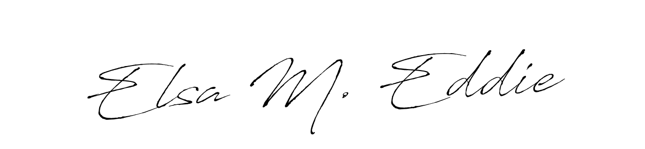 Create a beautiful signature design for name Elsa M. Eddie. With this signature (Antro_Vectra) fonts, you can make a handwritten signature for free. Elsa M. Eddie signature style 6 images and pictures png