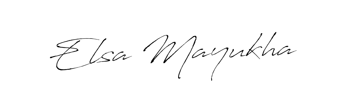 Elsa Mayukha stylish signature style. Best Handwritten Sign (Antro_Vectra) for my name. Handwritten Signature Collection Ideas for my name Elsa Mayukha. Elsa Mayukha signature style 6 images and pictures png