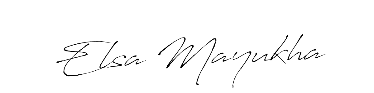 Elsa Mayukha stylish signature style. Best Handwritten Sign (Antro_Vectra) for my name. Handwritten Signature Collection Ideas for my name Elsa Mayukha. Elsa Mayukha signature style 6 images and pictures png