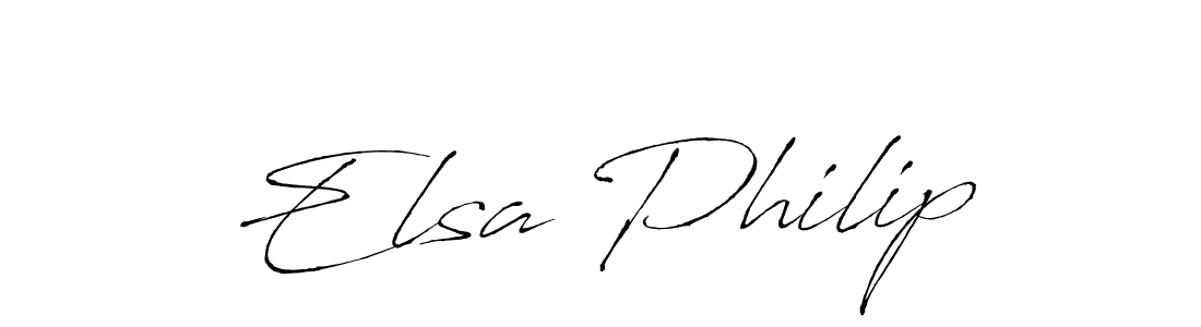 Elsa Philip stylish signature style. Best Handwritten Sign (Antro_Vectra) for my name. Handwritten Signature Collection Ideas for my name Elsa Philip. Elsa Philip signature style 6 images and pictures png