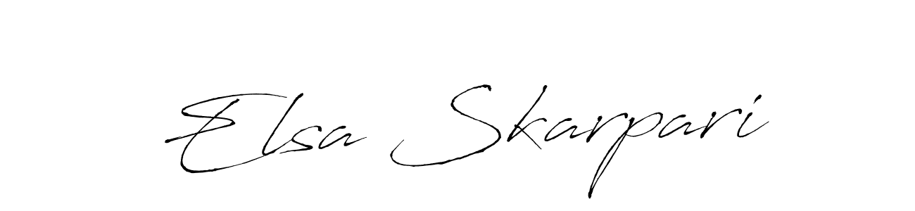 Design your own signature with our free online signature maker. With this signature software, you can create a handwritten (Antro_Vectra) signature for name Elsa Skarpari. Elsa Skarpari signature style 6 images and pictures png
