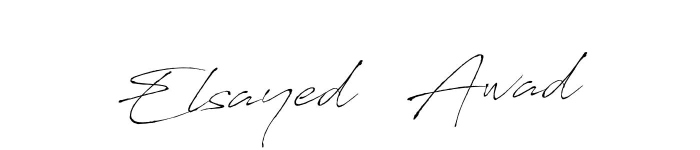 Elsayed   Awad stylish signature style. Best Handwritten Sign (Antro_Vectra) for my name. Handwritten Signature Collection Ideas for my name Elsayed   Awad. Elsayed   Awad signature style 6 images and pictures png
