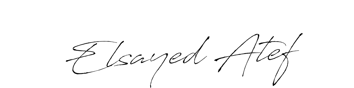 This is the best signature style for the Elsayed Atef name. Also you like these signature font (Antro_Vectra). Mix name signature. Elsayed Atef signature style 6 images and pictures png