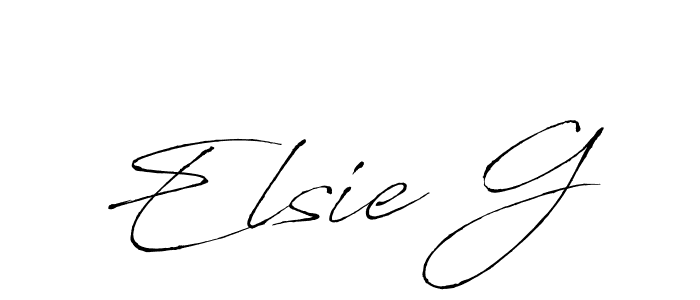 Also You can easily find your signature by using the search form. We will create Elsie G name handwritten signature images for you free of cost using Antro_Vectra sign style. Elsie G signature style 6 images and pictures png