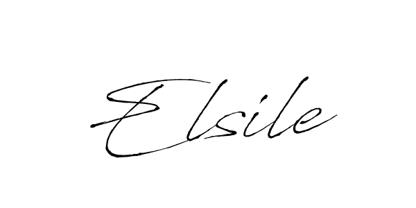 Design your own signature with our free online signature maker. With this signature software, you can create a handwritten (Antro_Vectra) signature for name Elsile. Elsile signature style 6 images and pictures png