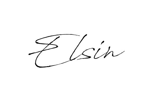 Elsin stylish signature style. Best Handwritten Sign (Antro_Vectra) for my name. Handwritten Signature Collection Ideas for my name Elsin. Elsin signature style 6 images and pictures png