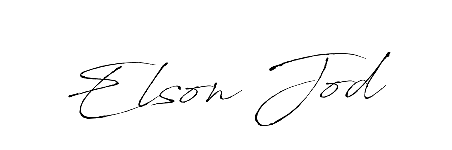 Use a signature maker to create a handwritten signature online. With this signature software, you can design (Antro_Vectra) your own signature for name Elson Jod. Elson Jod signature style 6 images and pictures png