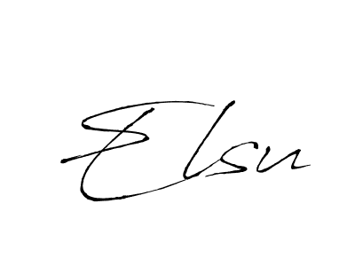 Create a beautiful signature design for name Elsu. With this signature (Antro_Vectra) fonts, you can make a handwritten signature for free. Elsu signature style 6 images and pictures png