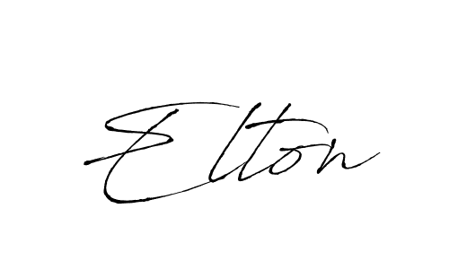 How to make Elton name signature. Use Antro_Vectra style for creating short signs online. This is the latest handwritten sign. Elton signature style 6 images and pictures png