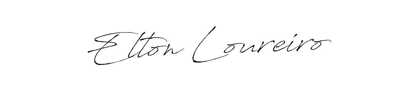 Elton Loureiro stylish signature style. Best Handwritten Sign (Antro_Vectra) for my name. Handwritten Signature Collection Ideas for my name Elton Loureiro. Elton Loureiro signature style 6 images and pictures png