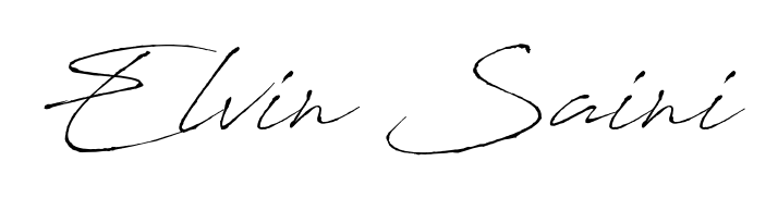 Also we have Elvin Saini name is the best signature style. Create professional handwritten signature collection using Antro_Vectra autograph style. Elvin Saini signature style 6 images and pictures png