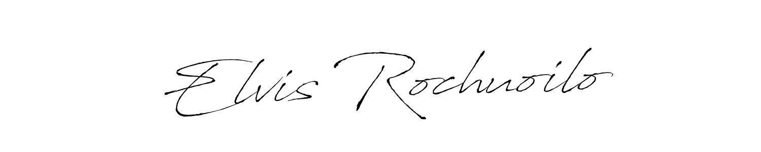 Make a beautiful signature design for name Elvis Rochuoilo. With this signature (Antro_Vectra) style, you can create a handwritten signature for free. Elvis Rochuoilo signature style 6 images and pictures png