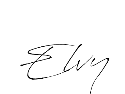 Elvy stylish signature style. Best Handwritten Sign (Antro_Vectra) for my name. Handwritten Signature Collection Ideas for my name Elvy. Elvy signature style 6 images and pictures png
