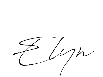 Design your own signature with our free online signature maker. With this signature software, you can create a handwritten (Antro_Vectra) signature for name Elyn. Elyn signature style 6 images and pictures png