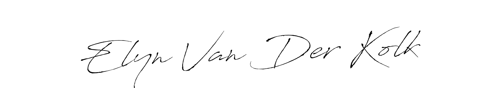 Antro_Vectra is a professional signature style that is perfect for those who want to add a touch of class to their signature. It is also a great choice for those who want to make their signature more unique. Get Elyn Van Der Kolk name to fancy signature for free. Elyn Van Der Kolk signature style 6 images and pictures png