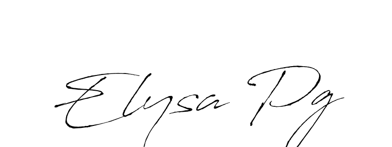 Create a beautiful signature design for name Elysa Pg. With this signature (Antro_Vectra) fonts, you can make a handwritten signature for free. Elysa Pg signature style 6 images and pictures png
