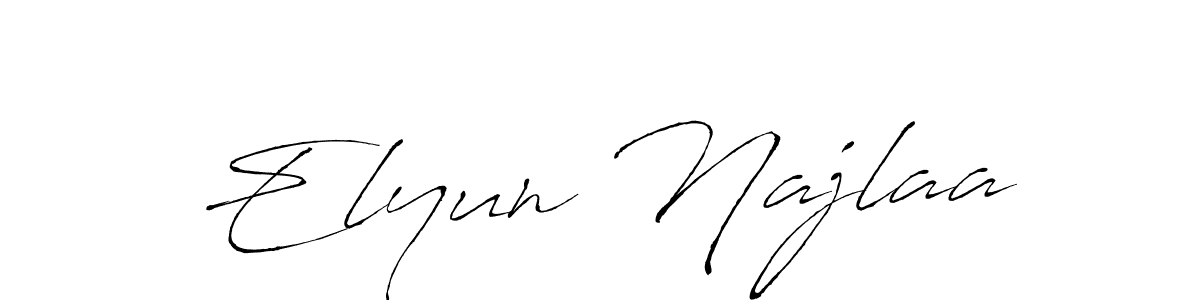 Also we have Elyun Najlaa name is the best signature style. Create professional handwritten signature collection using Antro_Vectra autograph style. Elyun Najlaa signature style 6 images and pictures png