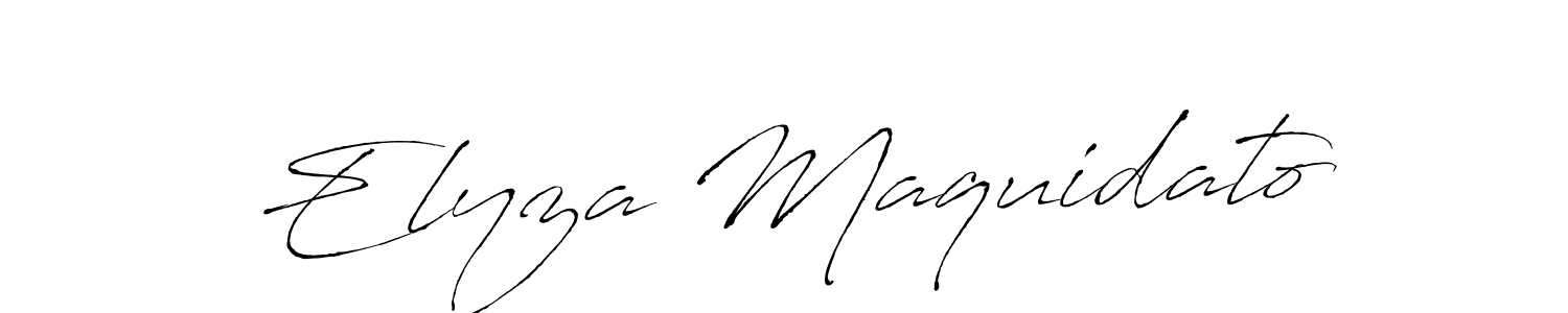 You can use this online signature creator to create a handwritten signature for the name Elyza Maquidato. This is the best online autograph maker. Elyza Maquidato signature style 6 images and pictures png