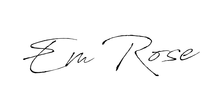 Make a short Em Rose signature style. Manage your documents anywhere anytime using Antro_Vectra. Create and add eSignatures, submit forms, share and send files easily. Em Rose signature style 6 images and pictures png
