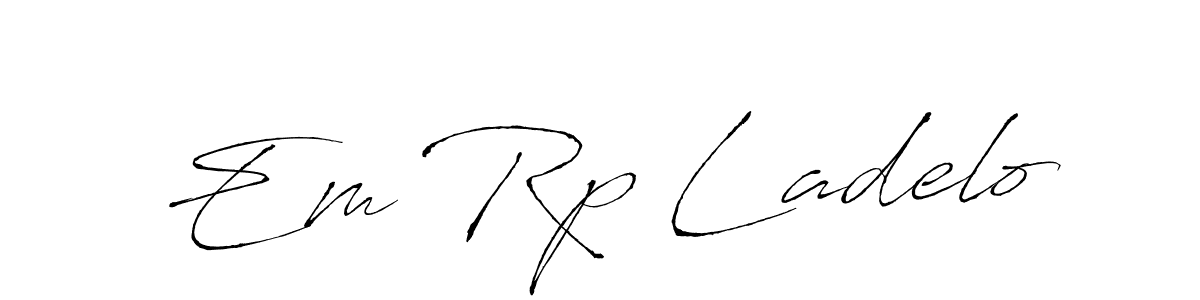 How to make Em Rp Ladelo signature? Antro_Vectra is a professional autograph style. Create handwritten signature for Em Rp Ladelo name. Em Rp Ladelo signature style 6 images and pictures png