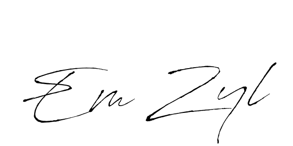 Also You can easily find your signature by using the search form. We will create Em Zyl name handwritten signature images for you free of cost using Antro_Vectra sign style. Em Zyl signature style 6 images and pictures png