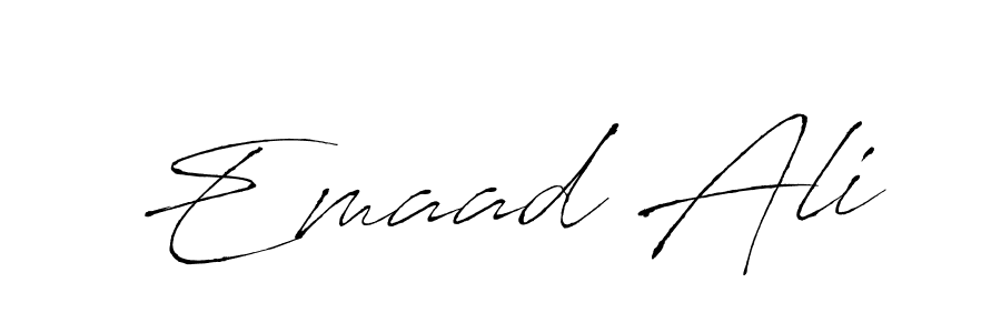 You can use this online signature creator to create a handwritten signature for the name Emaad Ali. This is the best online autograph maker. Emaad Ali signature style 6 images and pictures png