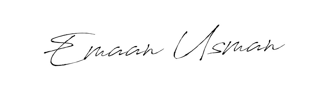 Use a signature maker to create a handwritten signature online. With this signature software, you can design (Antro_Vectra) your own signature for name Emaan Usman. Emaan Usman signature style 6 images and pictures png