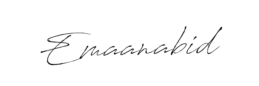 Make a beautiful signature design for name Emaanabid. With this signature (Antro_Vectra) style, you can create a handwritten signature for free. Emaanabid signature style 6 images and pictures png