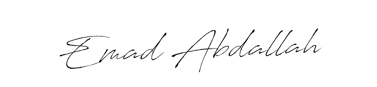 This is the best signature style for the Emad Abdallah name. Also you like these signature font (Antro_Vectra). Mix name signature. Emad Abdallah signature style 6 images and pictures png
