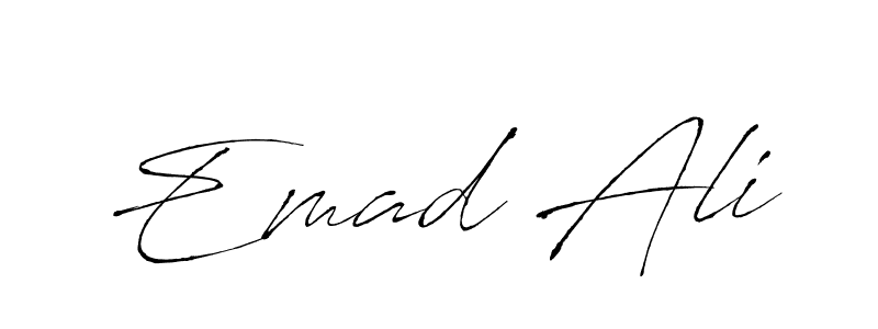 Also we have Emad Ali name is the best signature style. Create professional handwritten signature collection using Antro_Vectra autograph style. Emad Ali signature style 6 images and pictures png