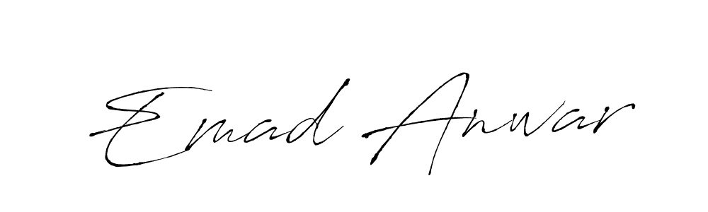 Also You can easily find your signature by using the search form. We will create Emad Anwar name handwritten signature images for you free of cost using Antro_Vectra sign style. Emad Anwar signature style 6 images and pictures png