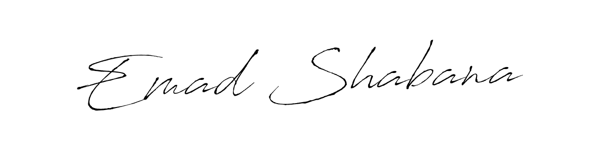 if you are searching for the best signature style for your name Emad Shabana. so please give up your signature search. here we have designed multiple signature styles  using Antro_Vectra. Emad Shabana signature style 6 images and pictures png