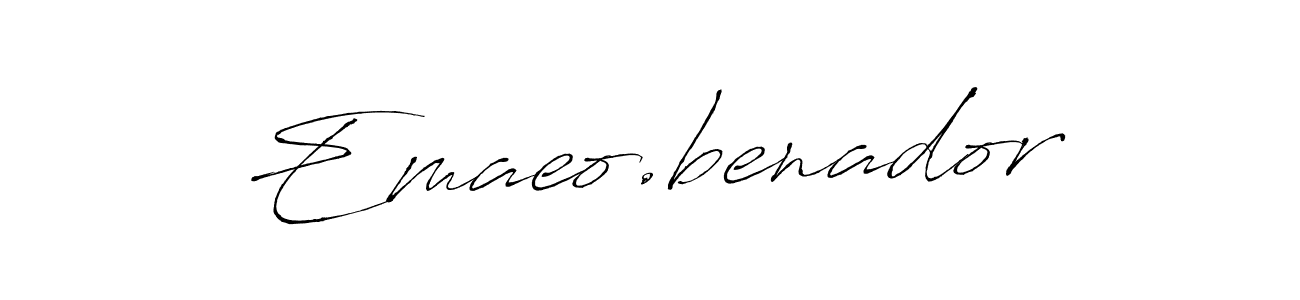 Use a signature maker to create a handwritten signature online. With this signature software, you can design (Antro_Vectra) your own signature for name Emaeo.benador. Emaeo.benador signature style 6 images and pictures png
