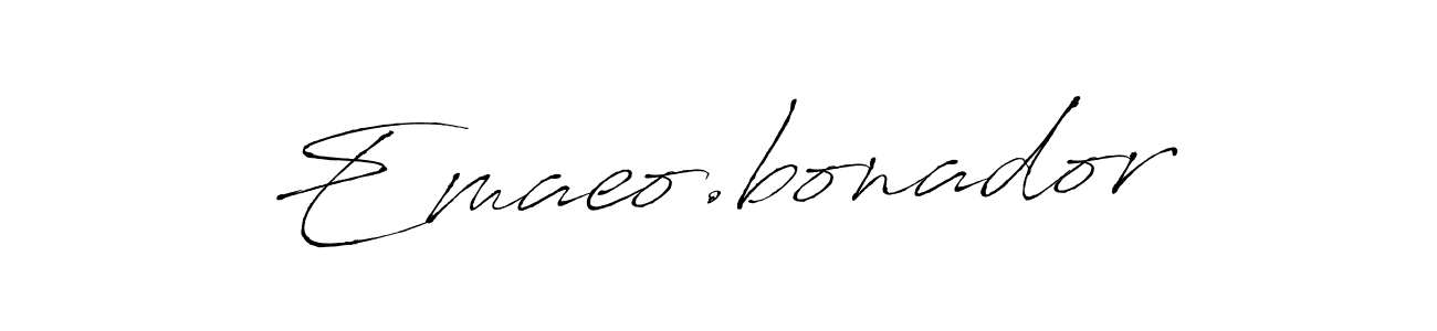 Create a beautiful signature design for name Emaeo.bonador. With this signature (Antro_Vectra) fonts, you can make a handwritten signature for free. Emaeo.bonador signature style 6 images and pictures png