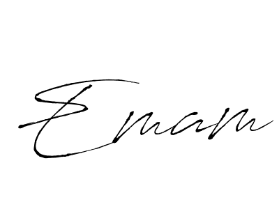 Make a beautiful signature design for name Emam. With this signature (Antro_Vectra) style, you can create a handwritten signature for free. Emam signature style 6 images and pictures png