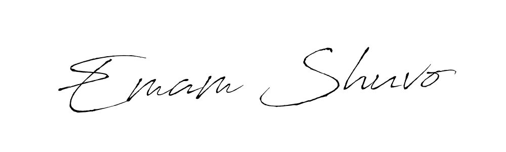 Make a beautiful signature design for name Emam Shuvo. With this signature (Antro_Vectra) style, you can create a handwritten signature for free. Emam Shuvo signature style 6 images and pictures png