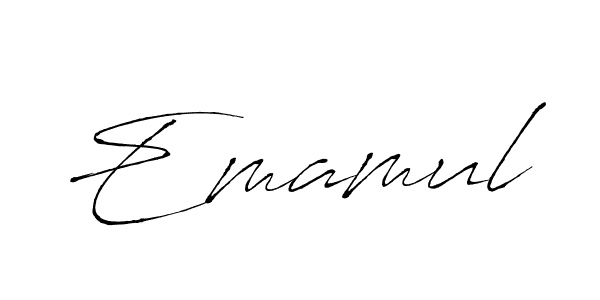 How to make Emamul signature? Antro_Vectra is a professional autograph style. Create handwritten signature for Emamul name. Emamul signature style 6 images and pictures png