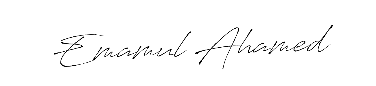 if you are searching for the best signature style for your name Emamul Ahamed. so please give up your signature search. here we have designed multiple signature styles  using Antro_Vectra. Emamul Ahamed signature style 6 images and pictures png