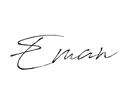 Make a beautiful signature design for name Eman. With this signature (Antro_Vectra) style, you can create a handwritten signature for free. Eman signature style 6 images and pictures png