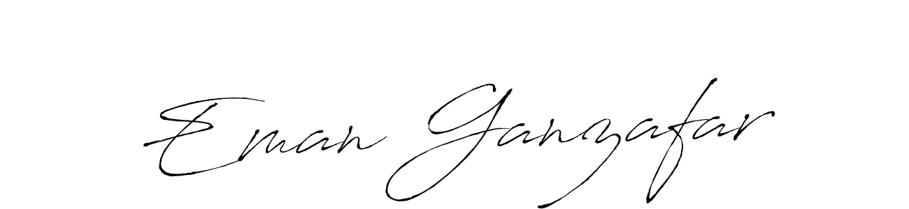 How to make Eman Ganzafar signature? Antro_Vectra is a professional autograph style. Create handwritten signature for Eman Ganzafar name. Eman Ganzafar signature style 6 images and pictures png