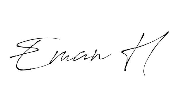 Design your own signature with our free online signature maker. With this signature software, you can create a handwritten (Antro_Vectra) signature for name Eman H. Eman H signature style 6 images and pictures png