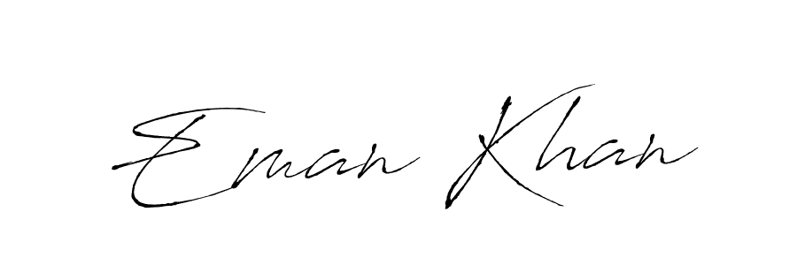 Make a beautiful signature design for name Eman Khan. With this signature (Antro_Vectra) style, you can create a handwritten signature for free. Eman Khan signature style 6 images and pictures png