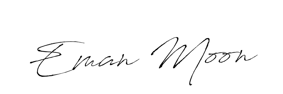 Design your own signature with our free online signature maker. With this signature software, you can create a handwritten (Antro_Vectra) signature for name Eman Moon. Eman Moon signature style 6 images and pictures png