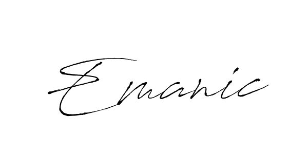 Create a beautiful signature design for name Emanic. With this signature (Antro_Vectra) fonts, you can make a handwritten signature for free. Emanic signature style 6 images and pictures png