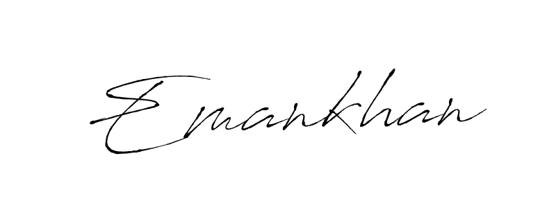 Use a signature maker to create a handwritten signature online. With this signature software, you can design (Antro_Vectra) your own signature for name Emankhan. Emankhan signature style 6 images and pictures png