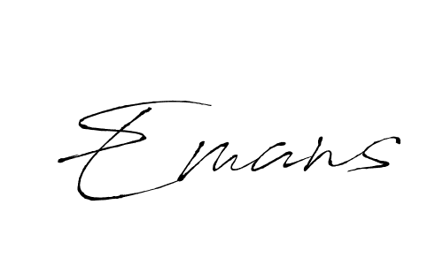 You should practise on your own different ways (Antro_Vectra) to write your name (Emans) in signature. don't let someone else do it for you. Emans signature style 6 images and pictures png