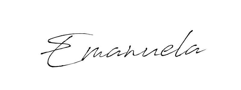 Design your own signature with our free online signature maker. With this signature software, you can create a handwritten (Antro_Vectra) signature for name Emanuela. Emanuela signature style 6 images and pictures png